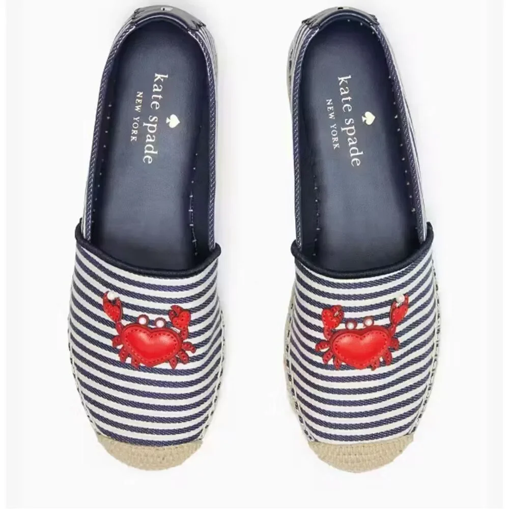 Kate Spade Surprise Laguna Espadrilles crab size 8 NWB